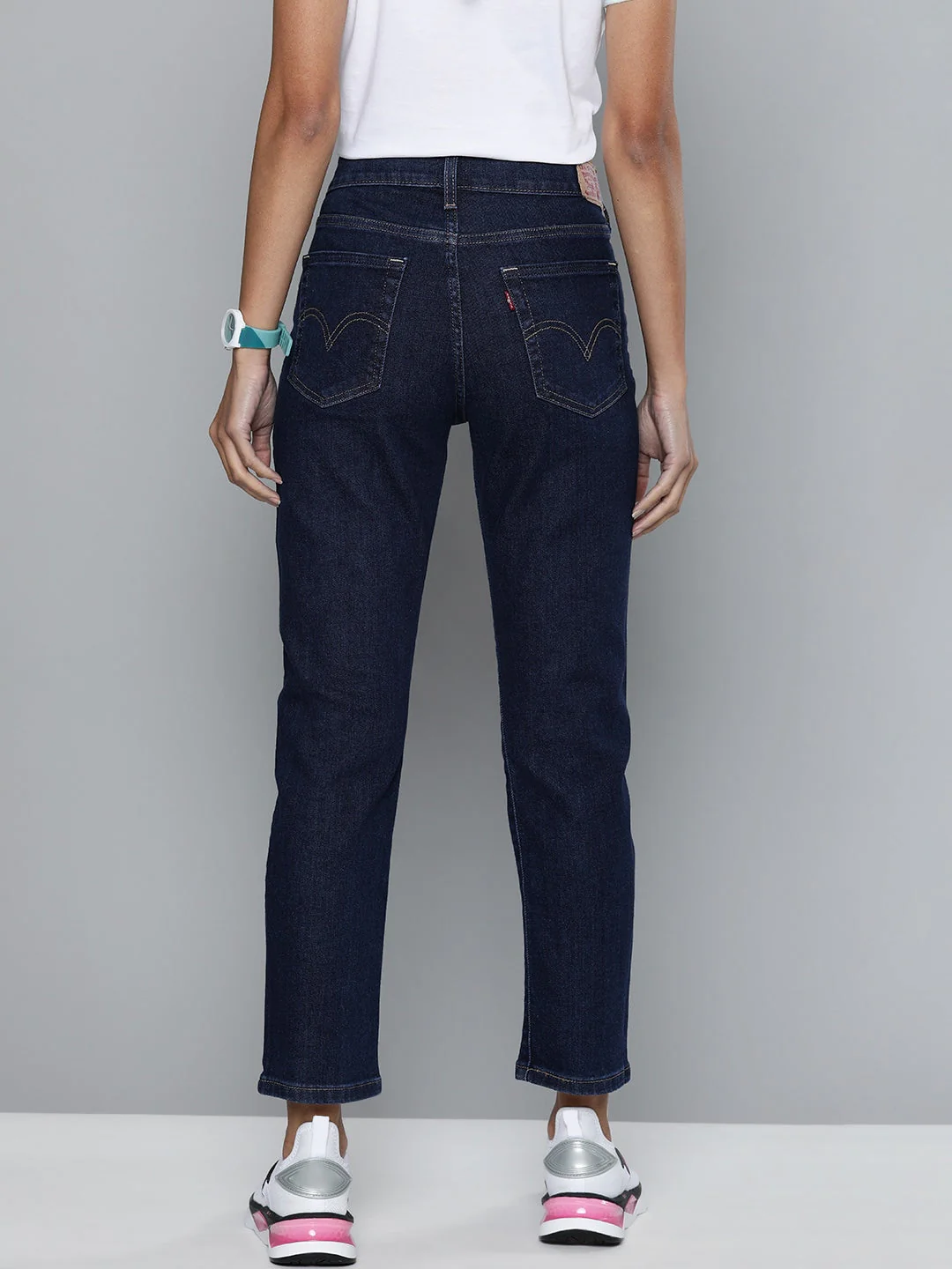 Women's Indigo Skinny Fit High Rise Jeans - Image 3