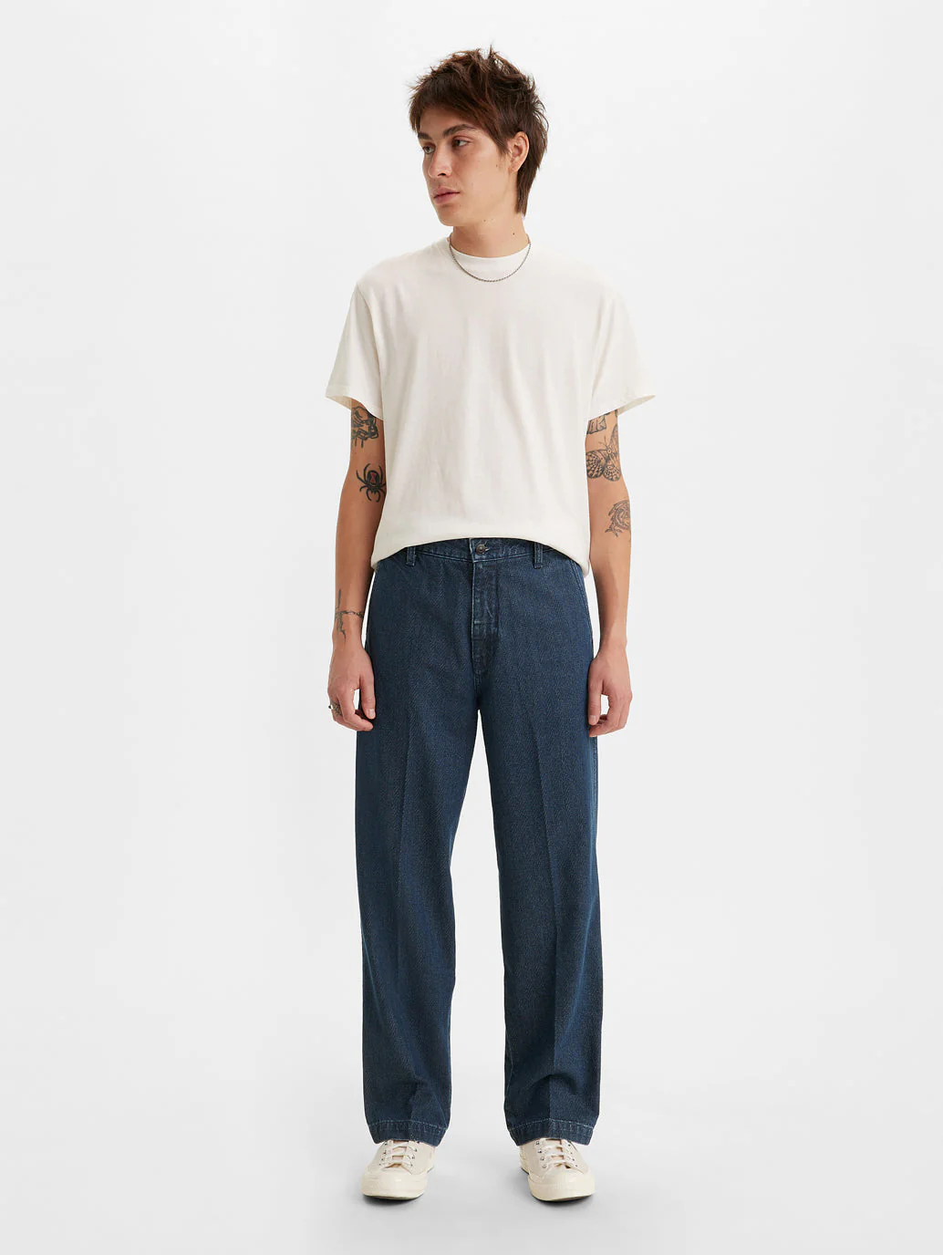 Men's Blue Straight Fit Mid Rise Jeans