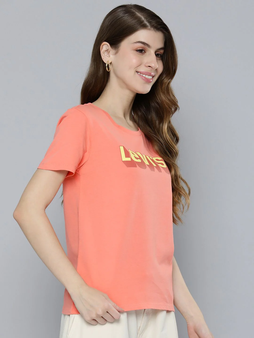 Women's Brand Logo Printed T-shirt - Image 3