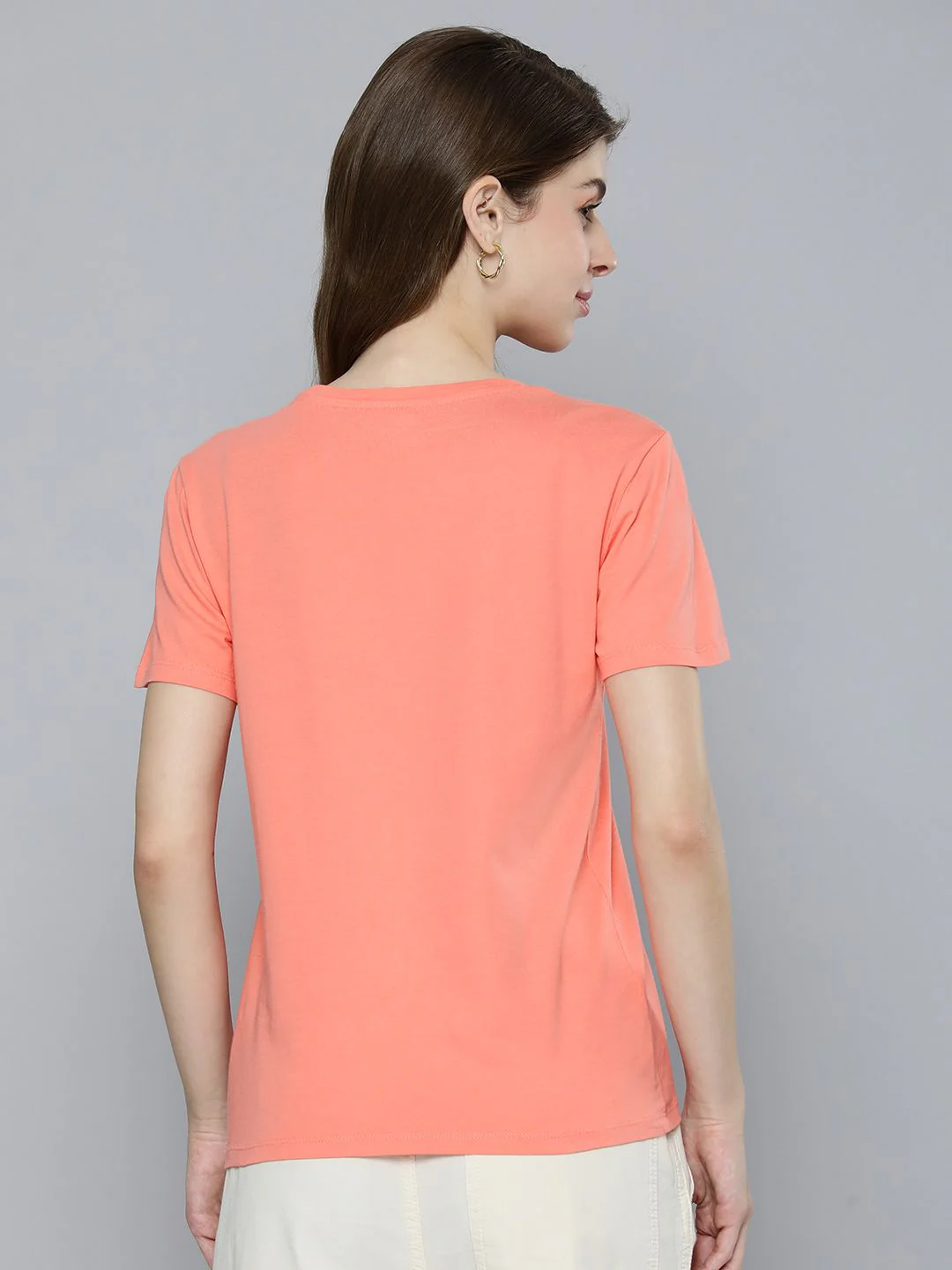 Women's Brand Logo Printed T-shirt - Image 4