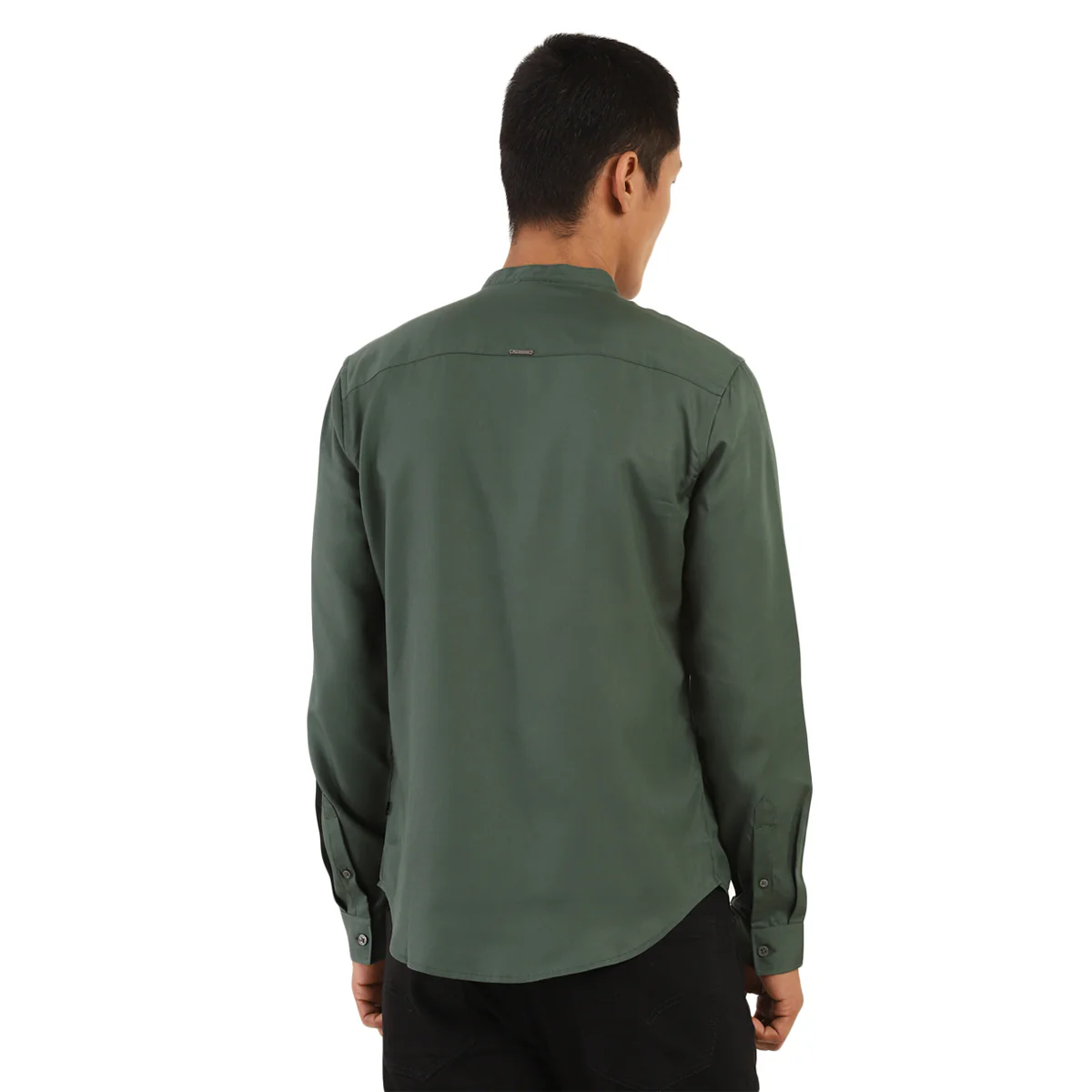 Men's Green Solid Shirt - Image 3
