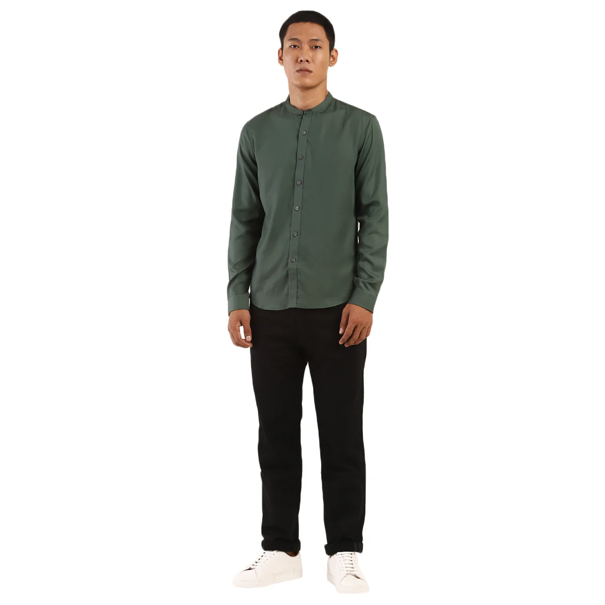 Men's Green Solid Shirt - Image 5