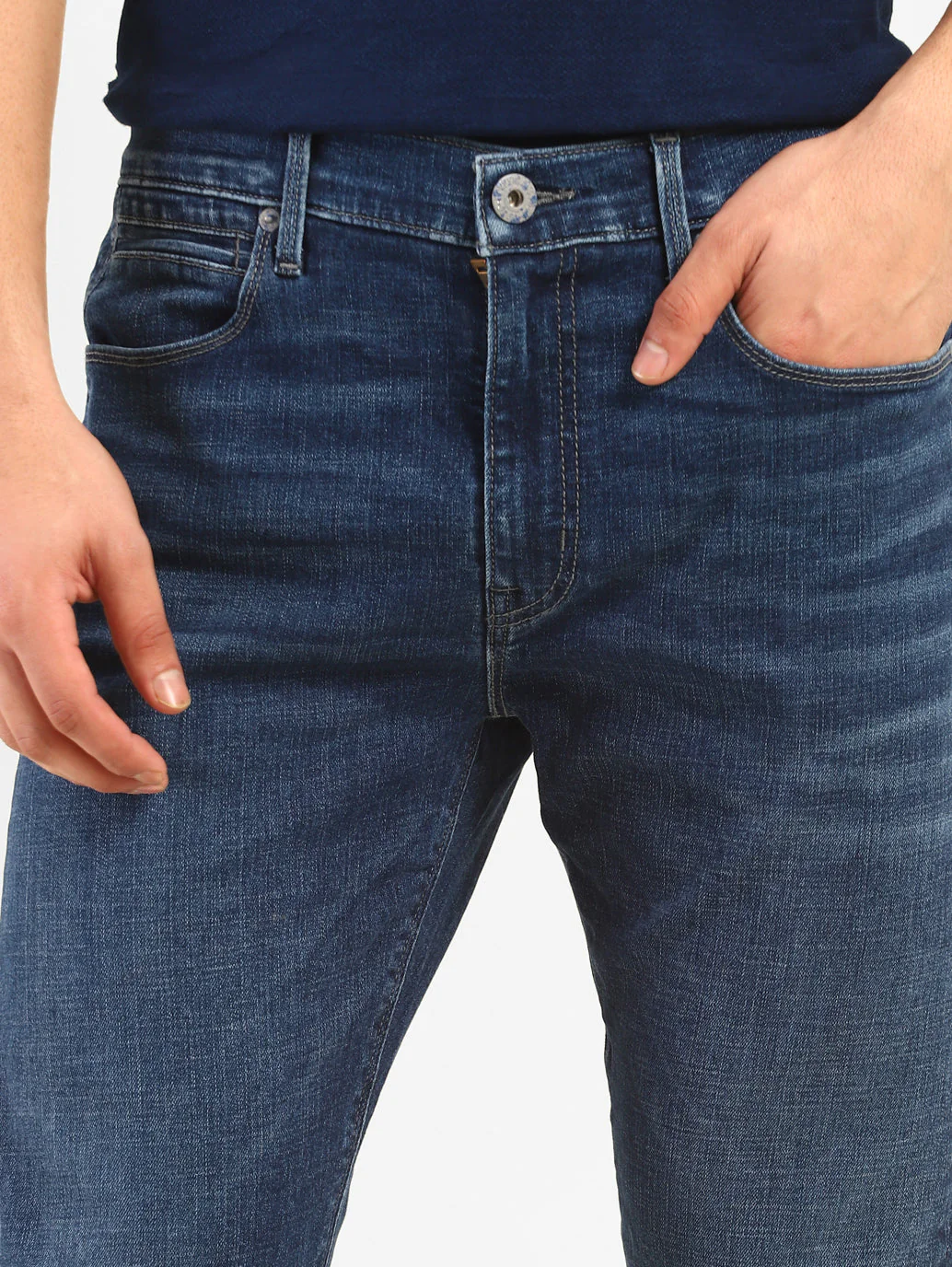 Men's 512 Blue Slim Tapered Fit Mid Rise Jeans - Image 6