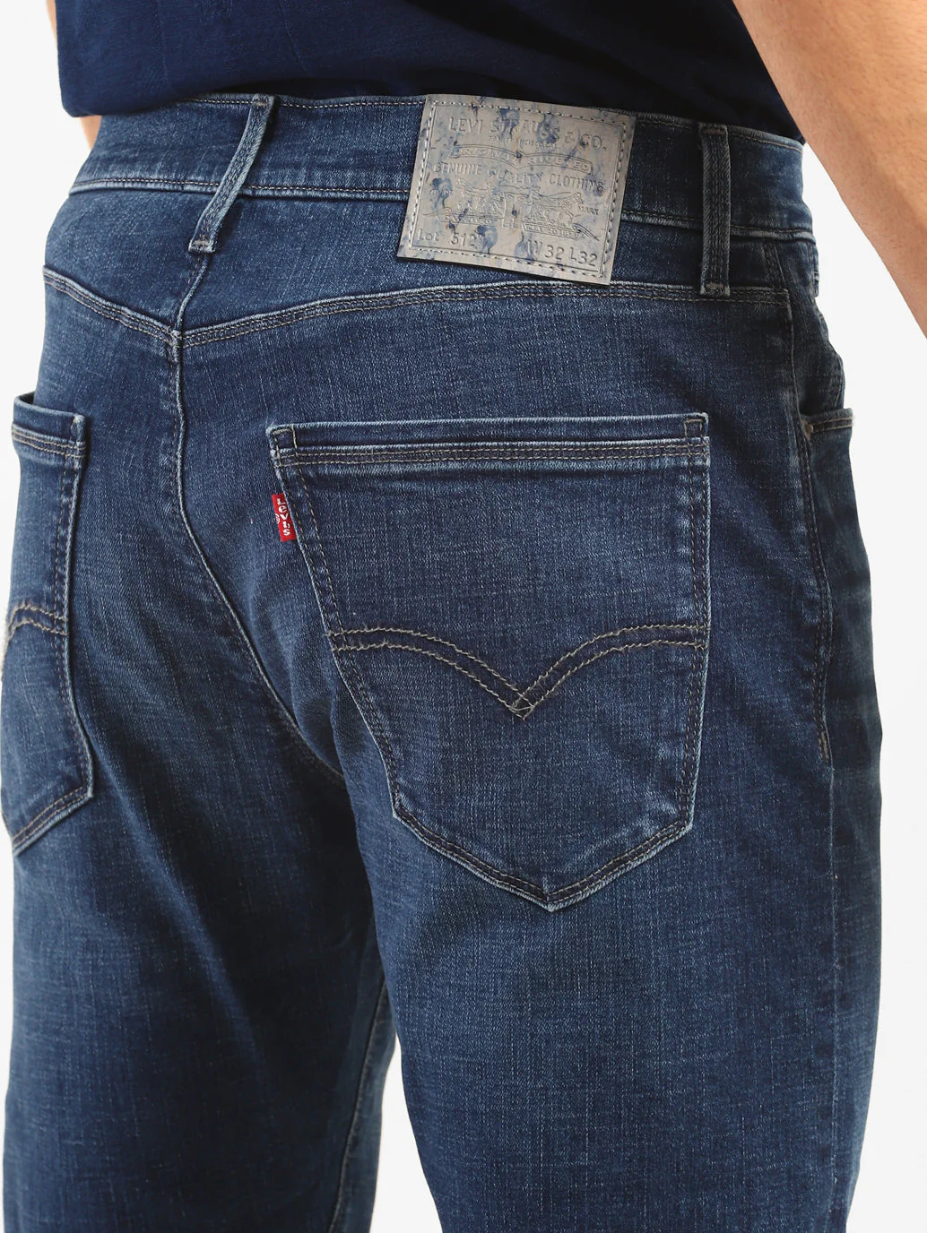 Men's 512 Blue Slim Tapered Fit Mid Rise Jeans - Image 7