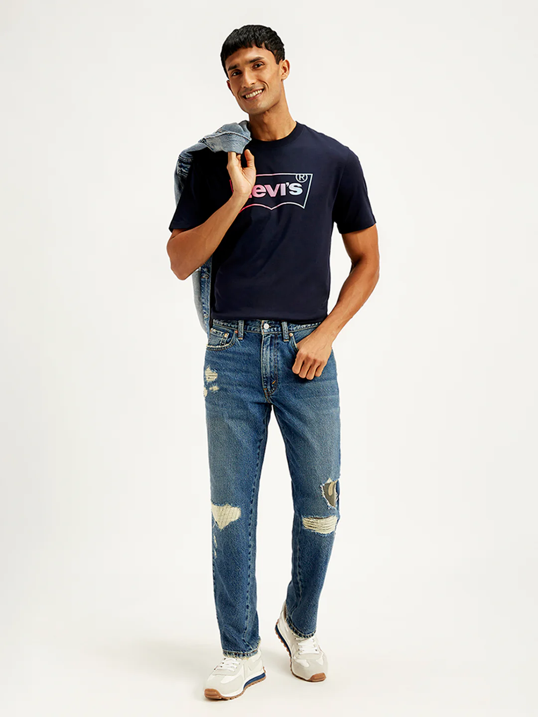Men's 550'92 Blue Loose Fit Mid Rise Jeans - Image 5