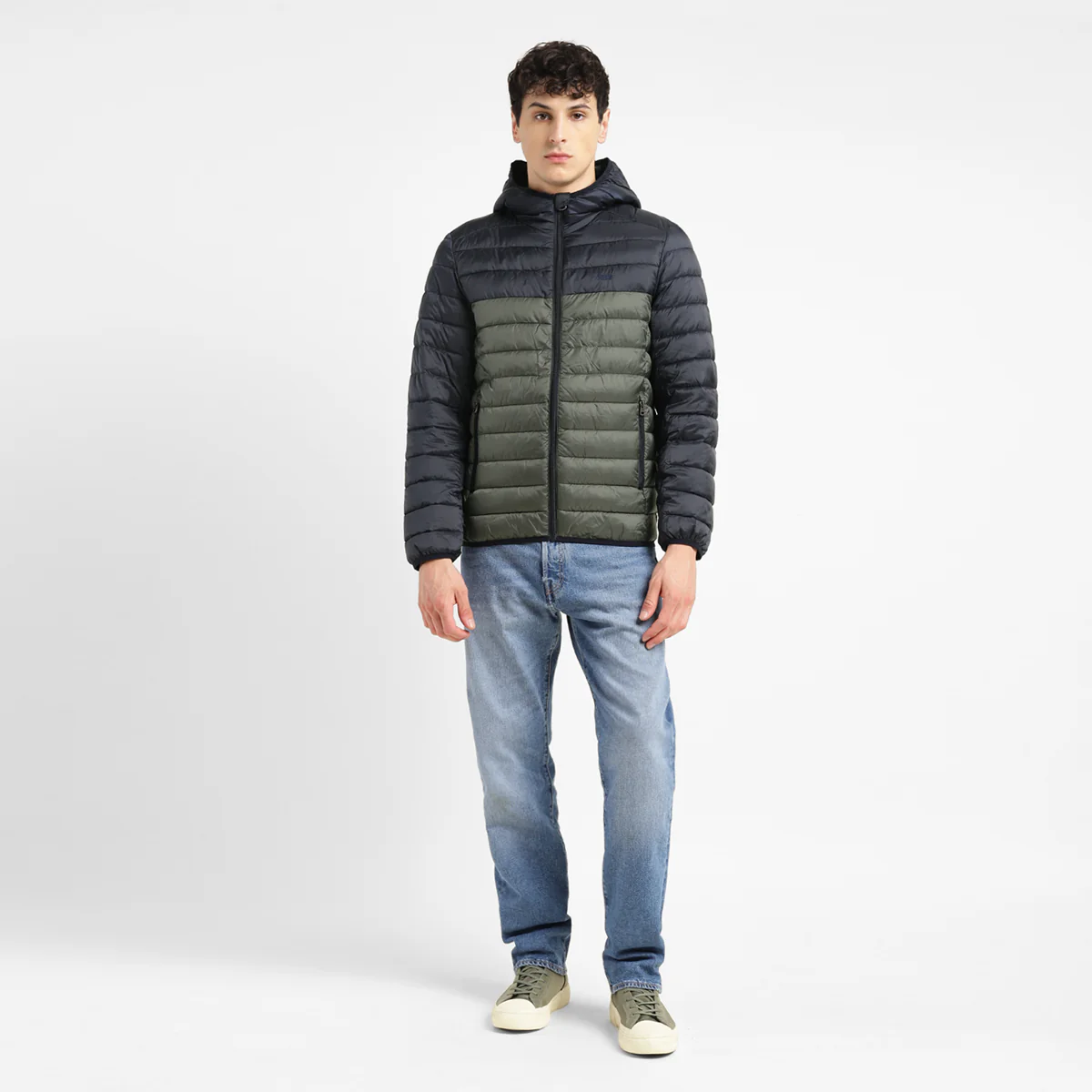 Men's Colorblock Hooded Jacket - Image 2