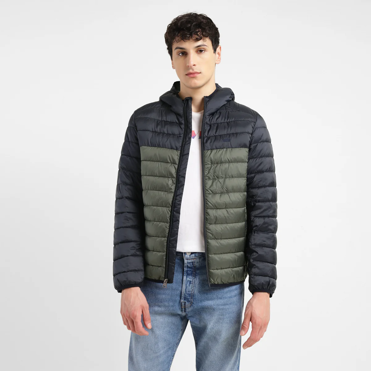 Men's Colorblock Hooded Jacket - Image 5