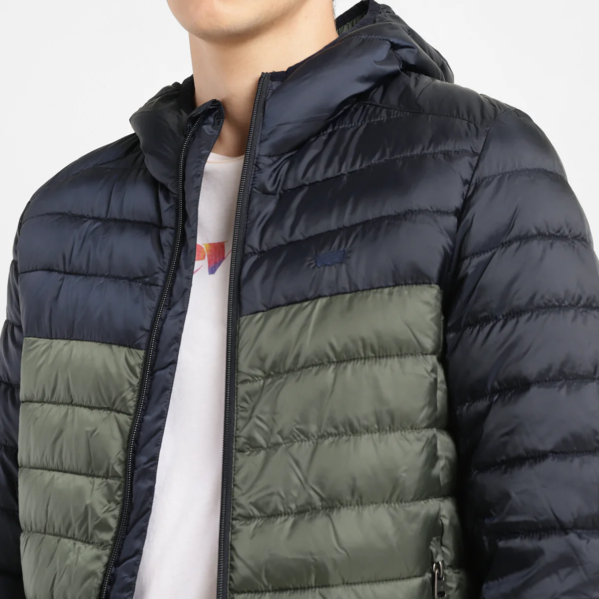Men's Colorblock Hooded Jacket - Image 8