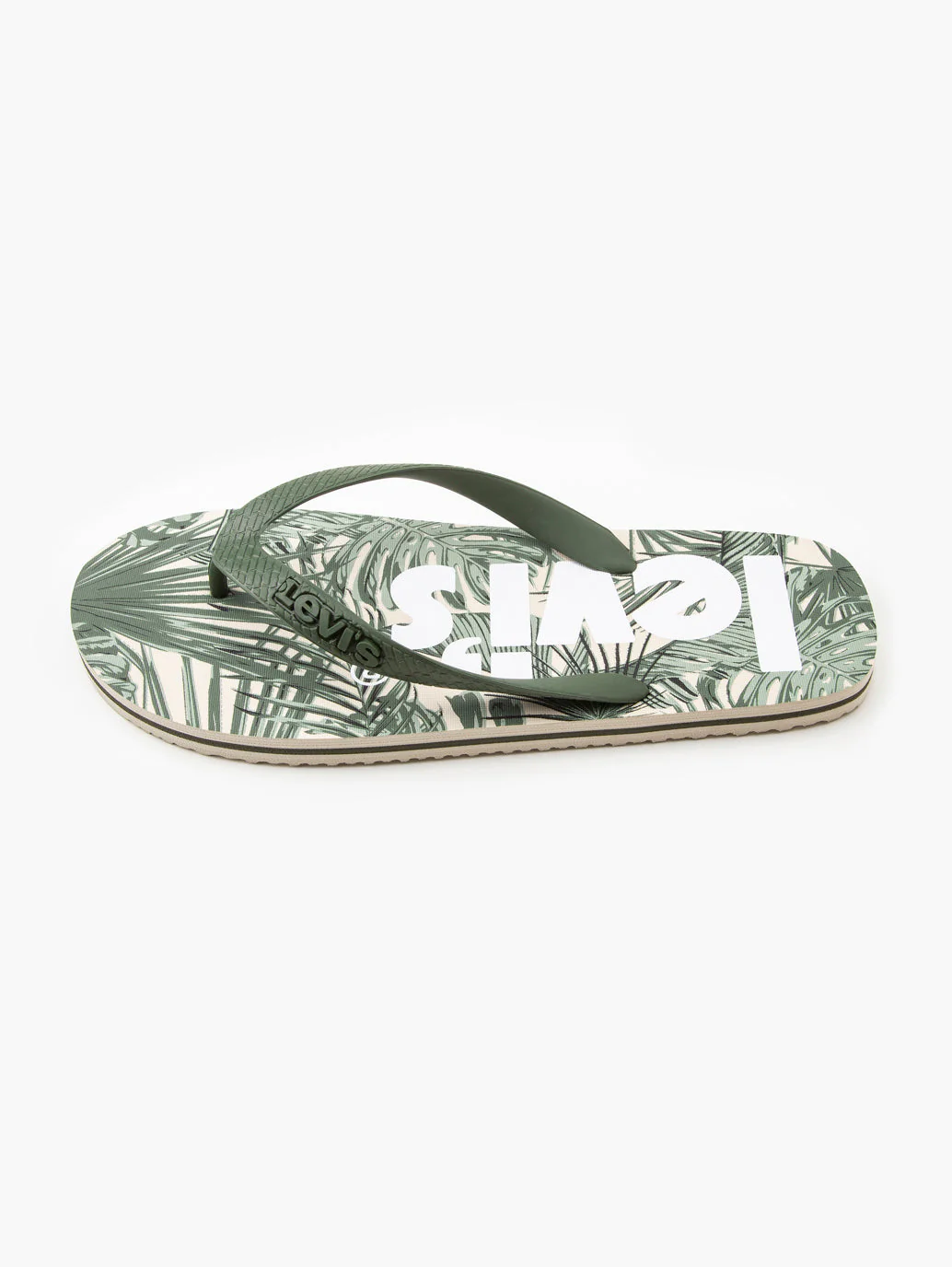 Men's Green Printed Flip-Flops - Image 4