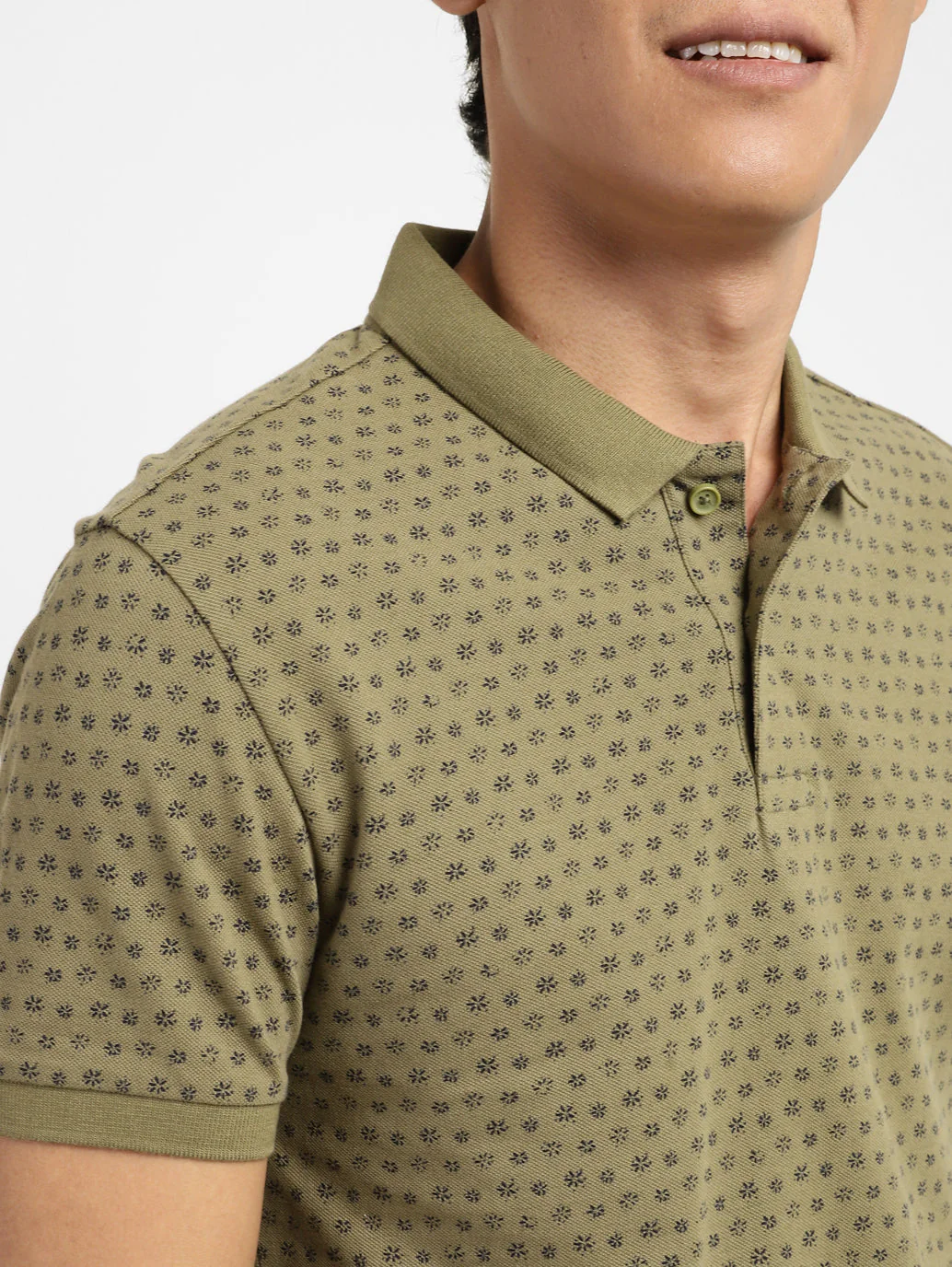 Men's Floral Polo T-shirt - Image 5