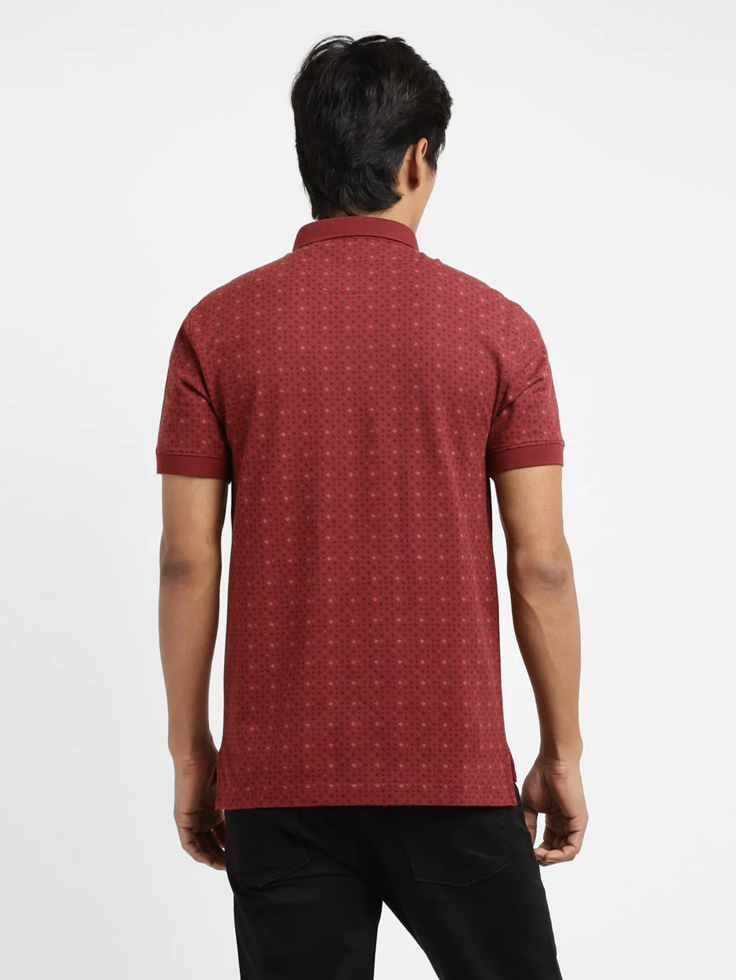 Men's Geometric Print Polo T-shirt - Image 3