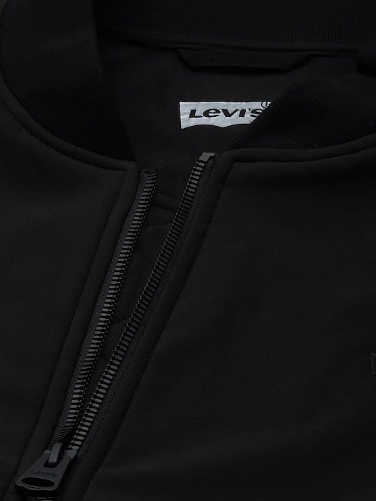 Men's Solid Band Neck Bomber Jacket - Image 3