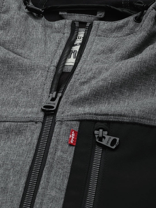 Men's Solid Hooded Tailored Jacket - Image 3