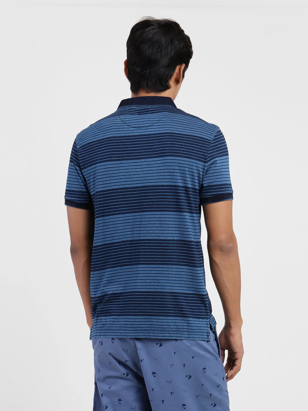 Men's Striped Polo T-shirt - Image 2