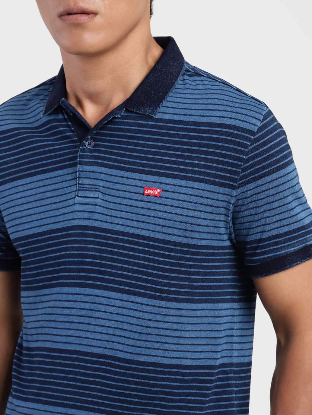Men's Striped Polo T-shirt - Image 4