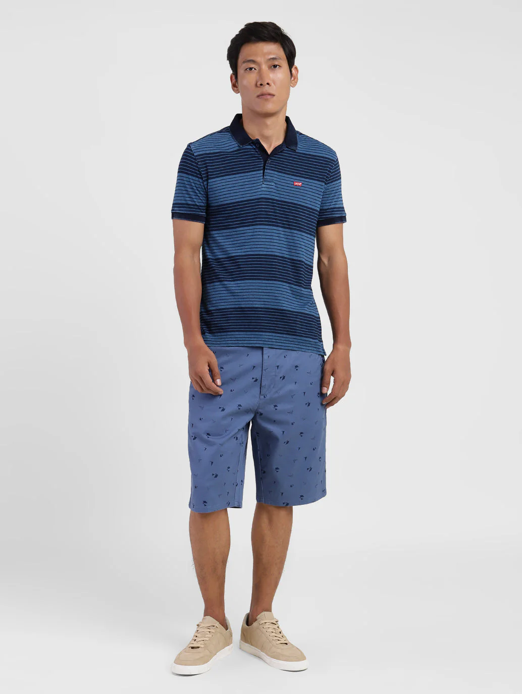 Men's Striped Polo T-shirt - Image 5