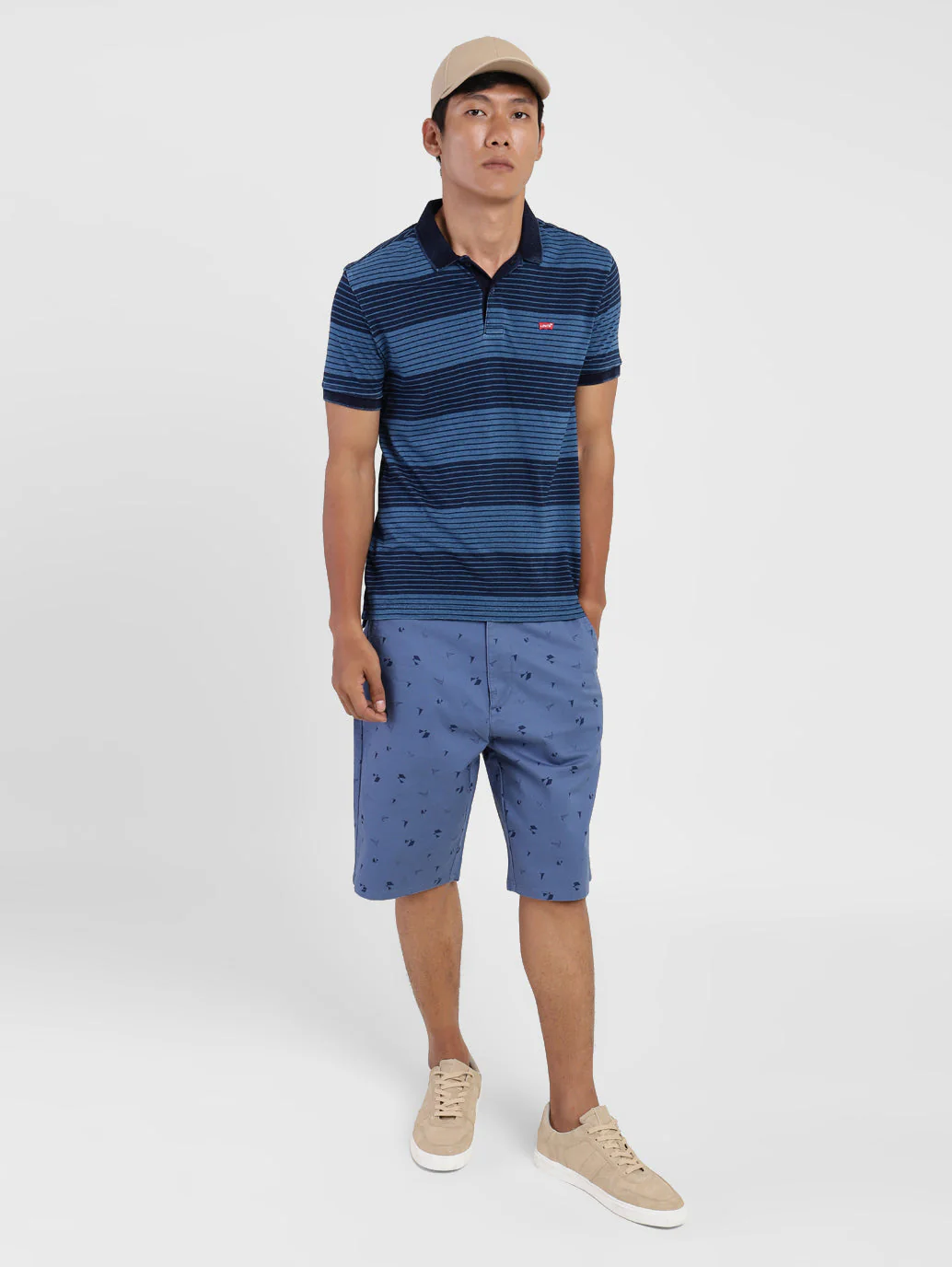 Men's Striped Polo T-shirt - Image 6