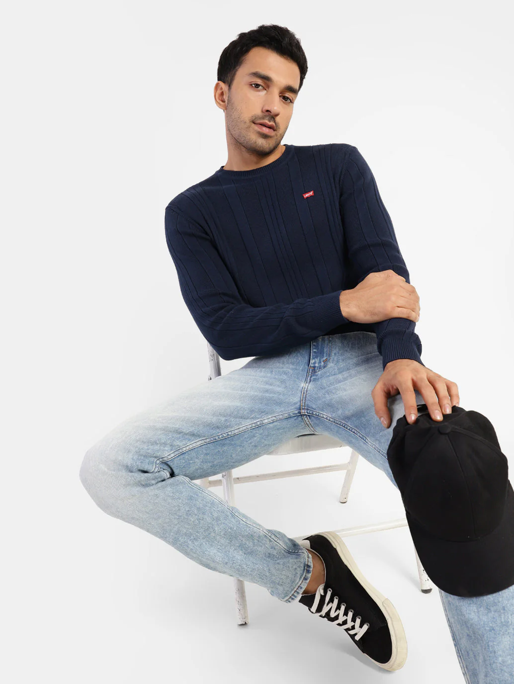 Men's Self Design Round Neck Sweater - Image 2
