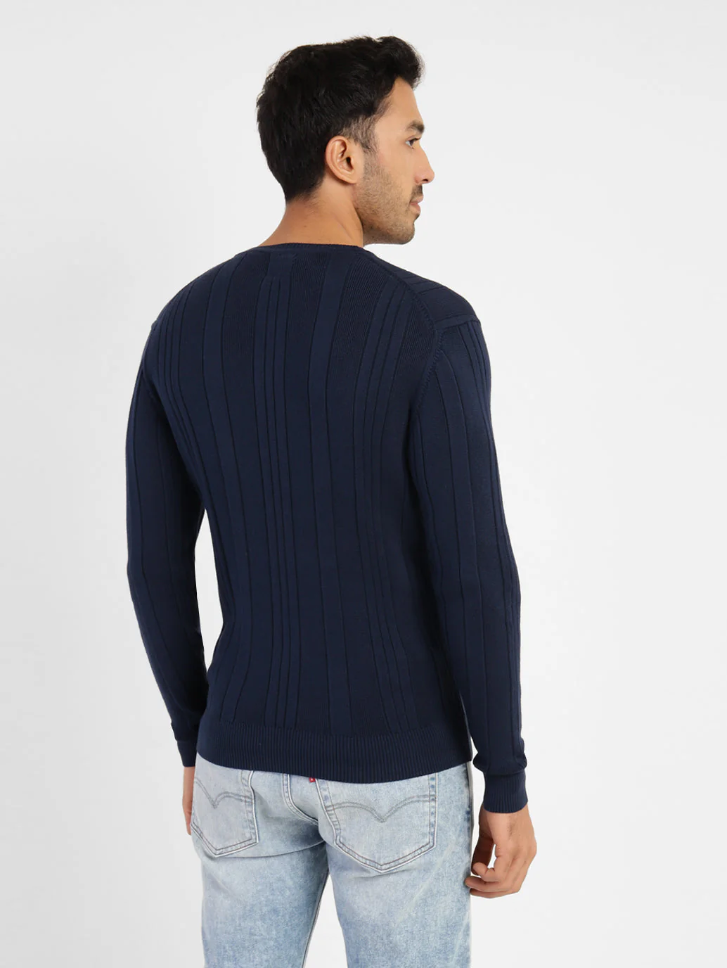 Men's Self Design Round Neck Sweater - Image 3