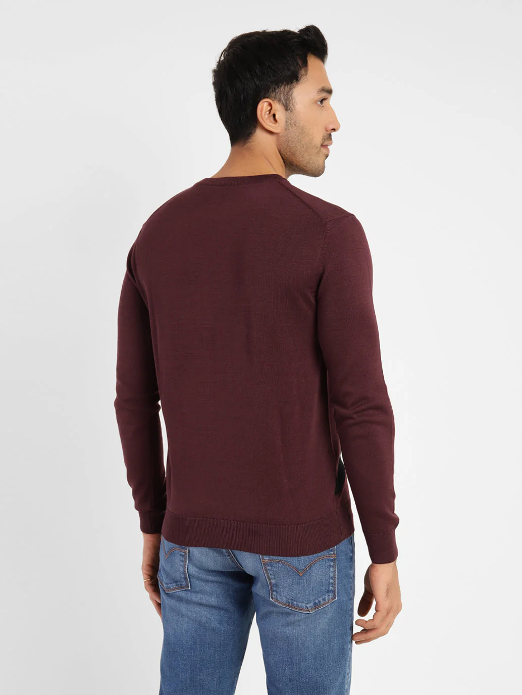 Men's Abstract Print Crew Neck Sweater - Image 3
