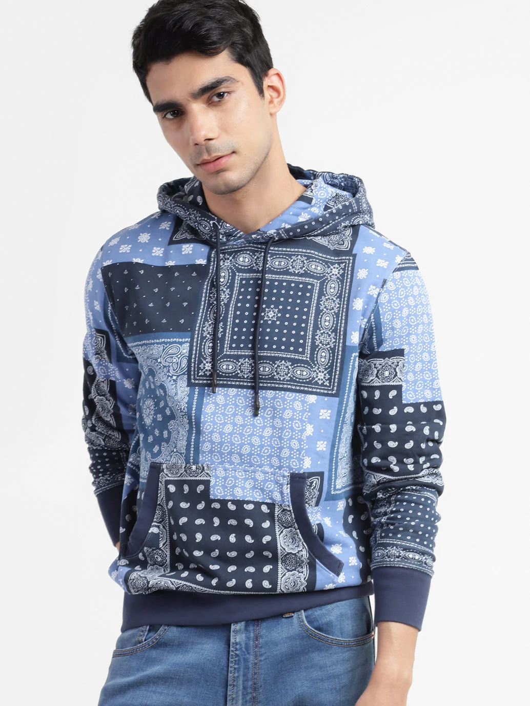 Men's Ethnic Motifs Hooded Sweatshirt - Image 2