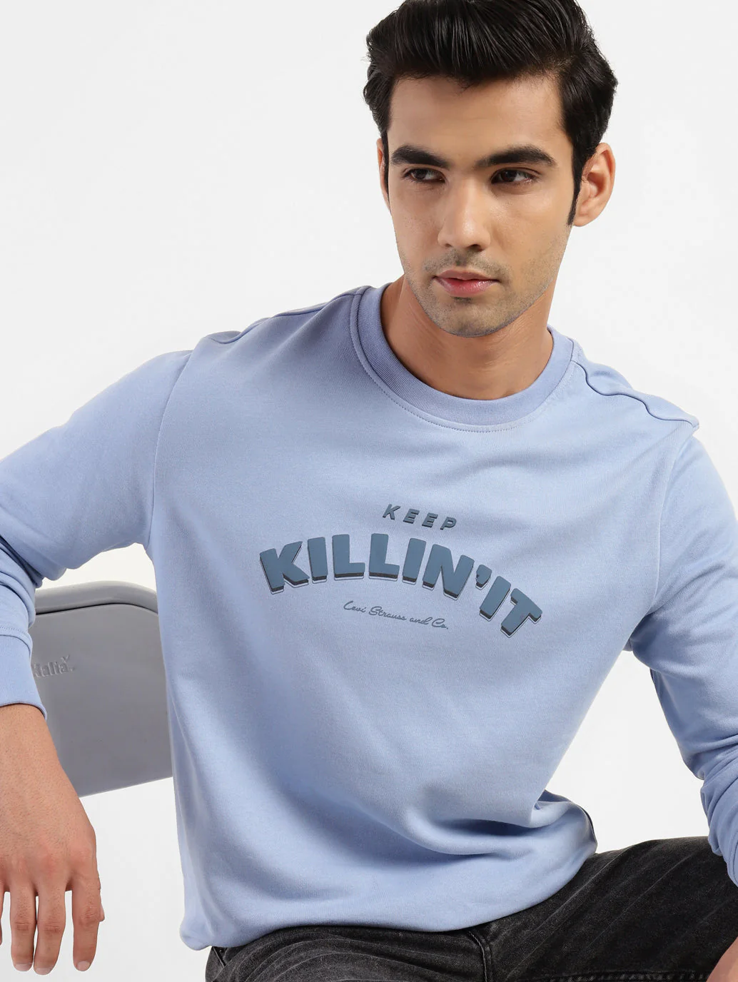 Men's Printed Crew Neck Sweatshirt - Image 2