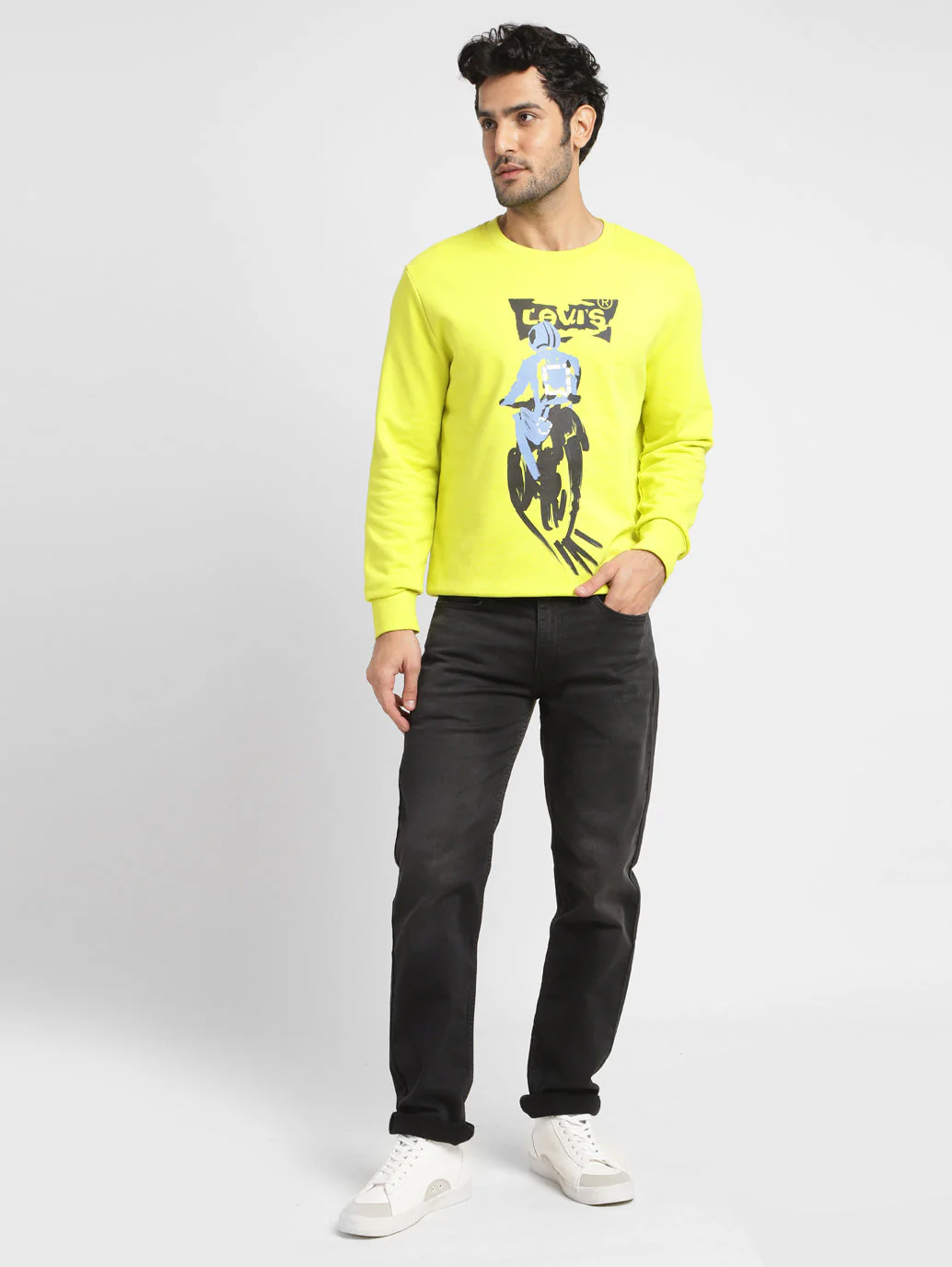 Men's Graphic Print Crew Neck Sweatshirt - Image 2