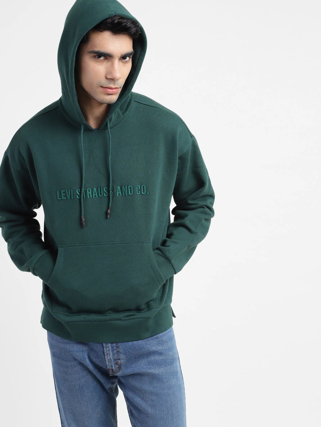 Men's Solid Hooded Sweatshirt - Image 2