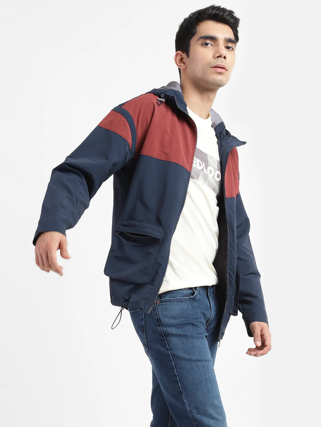Men's Colorblock Hooded Sport Jackets - Image 2