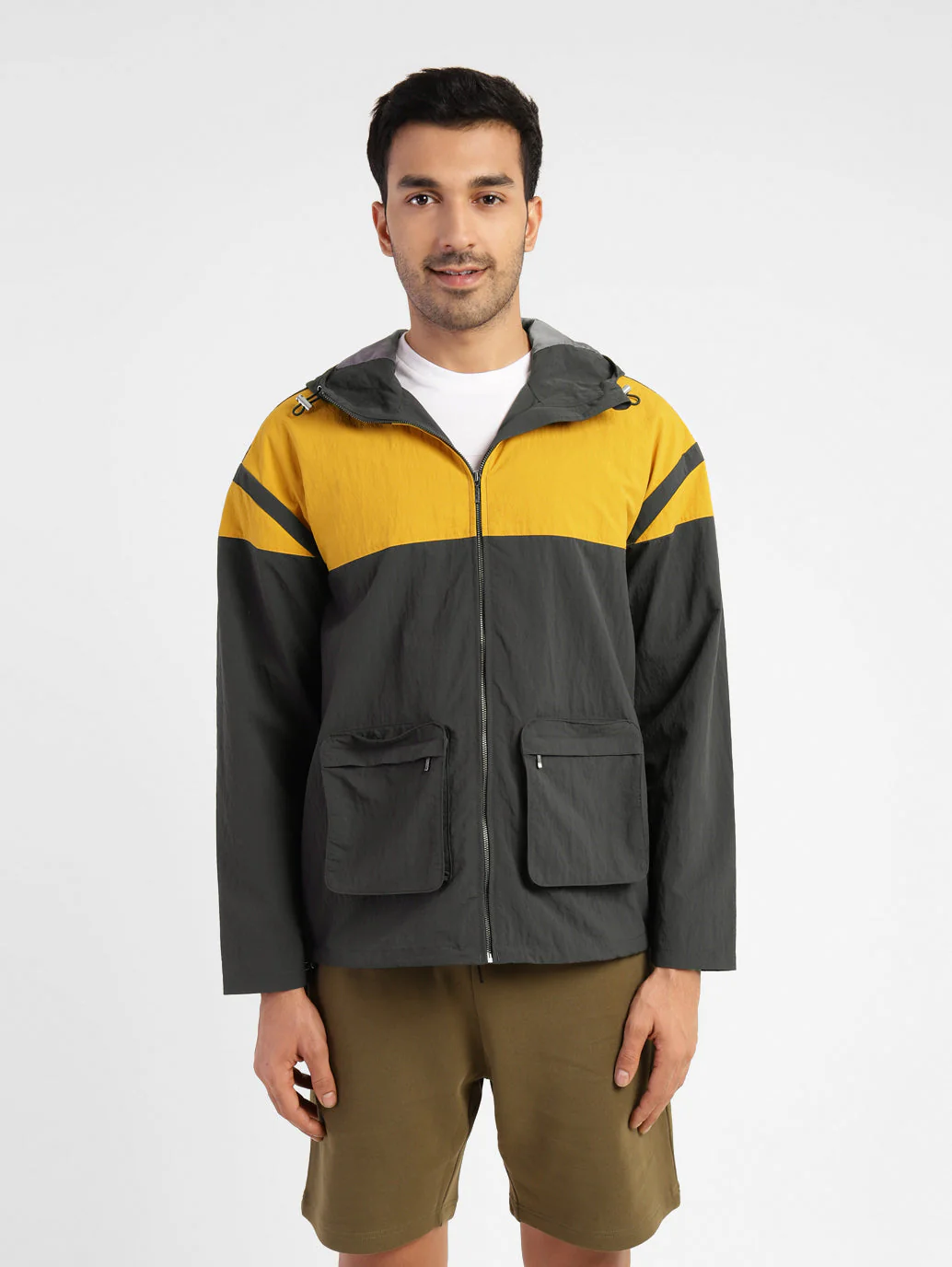 Men's Colorblock Hooded Sport Jacket