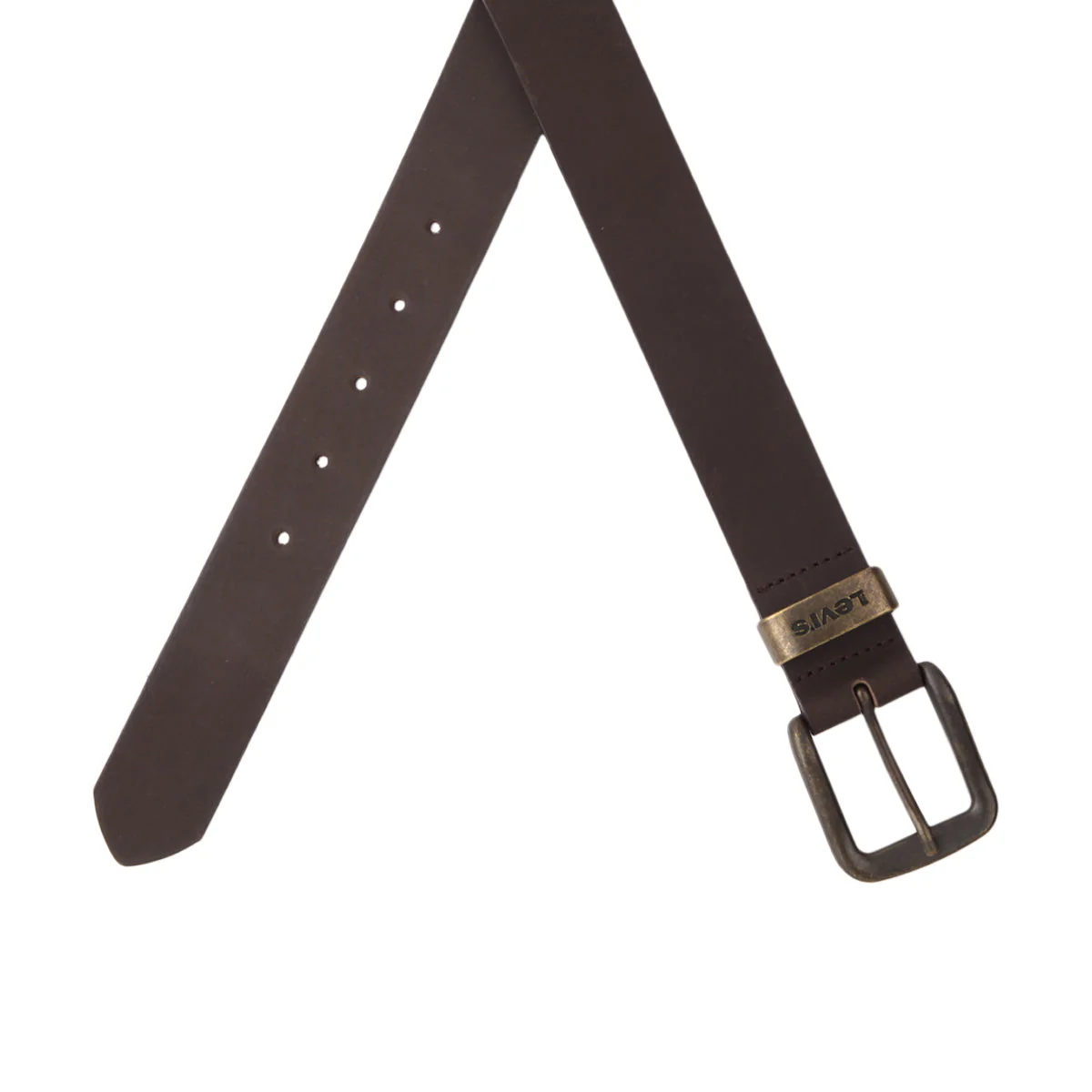 Men's Solid Brand Logo Belt - Image 4