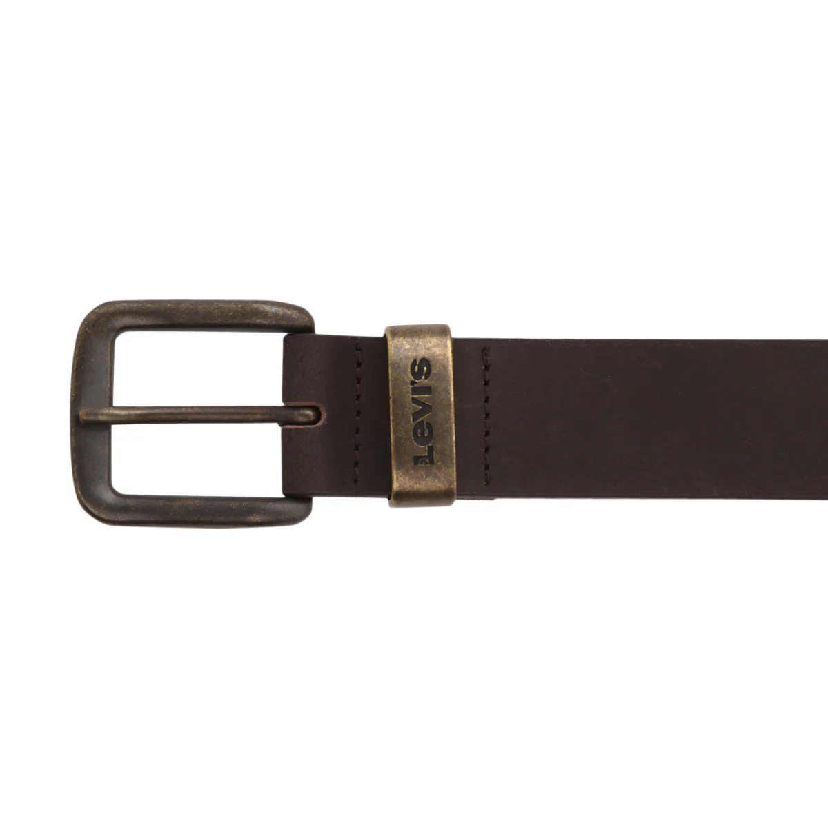 Men's Solid Brand Logo Belt - Image 5