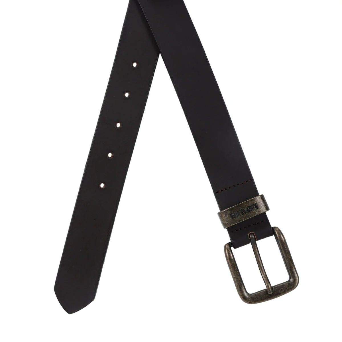Men's Solid Brand Logo Belt - Image 6