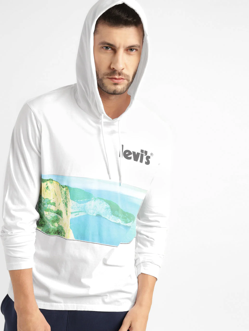 Men's Graphic Print Hooded Sweatshirt - Image 2