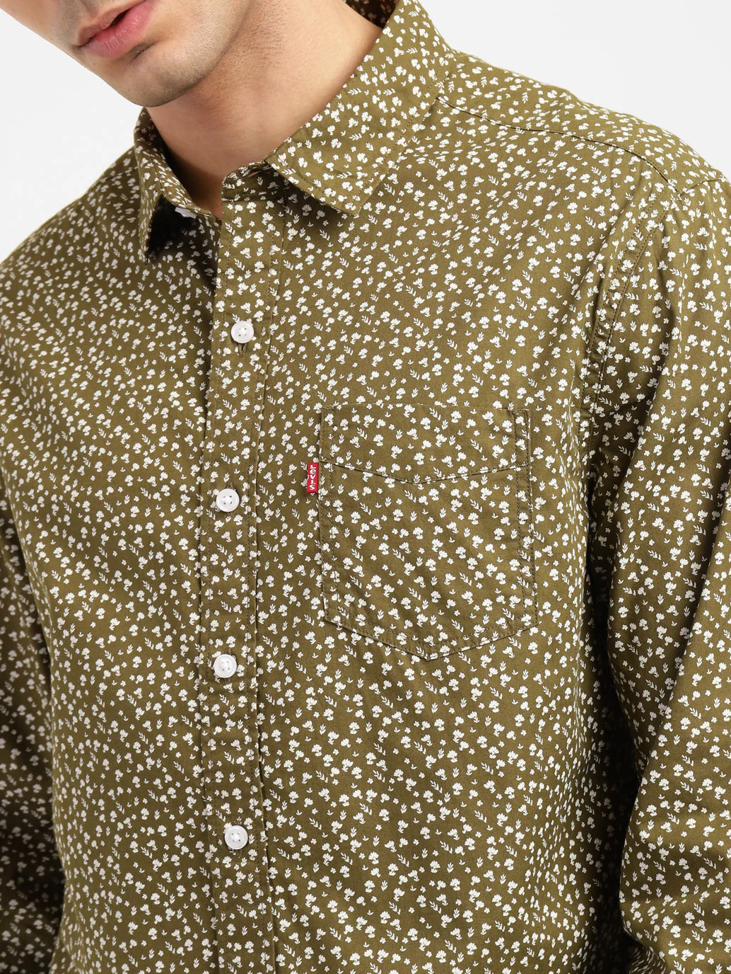 Men's Printed Spread Collar Shirt - Image 5