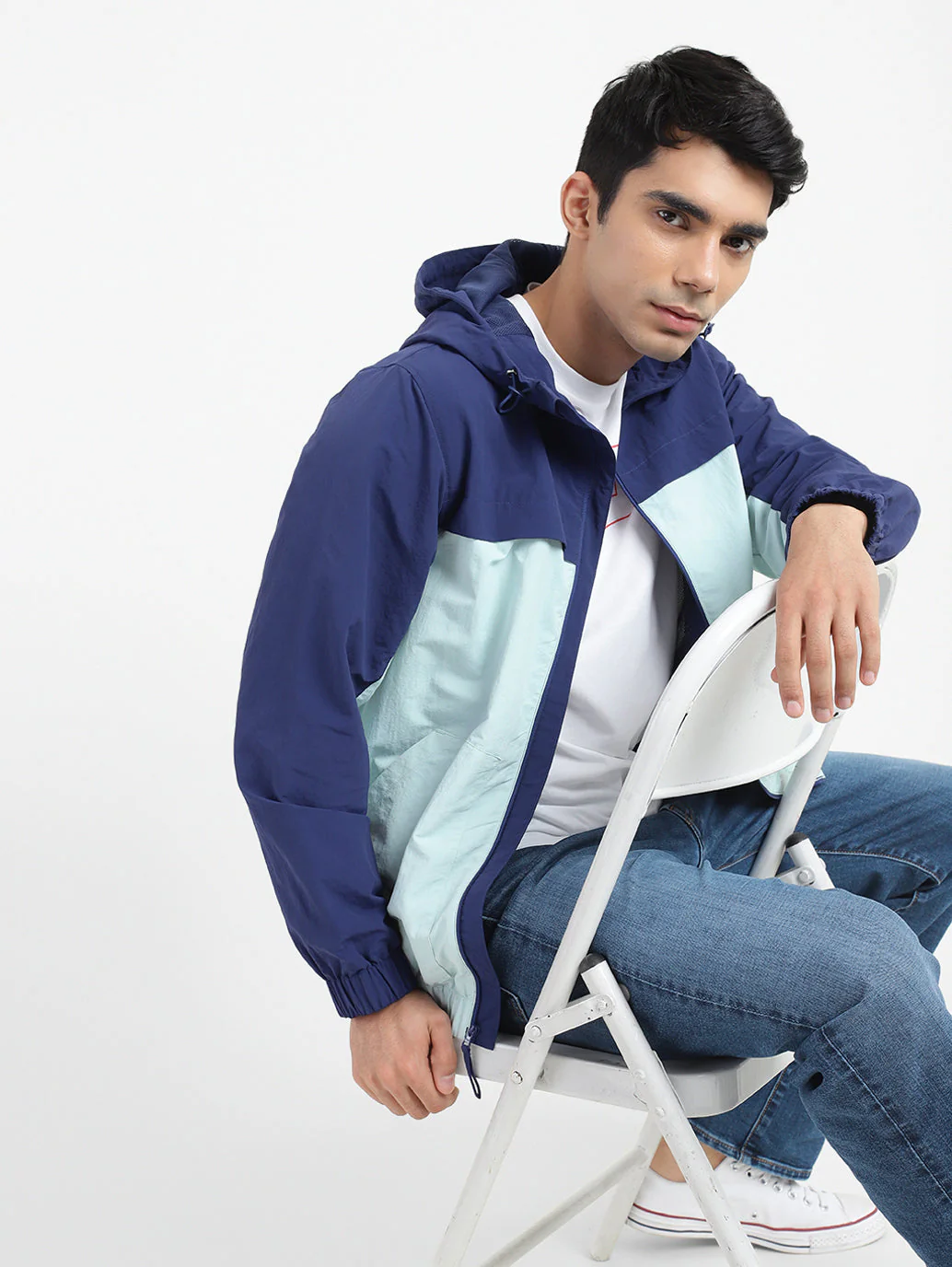 Men's Colorblock Hooded Jacket - Image 6