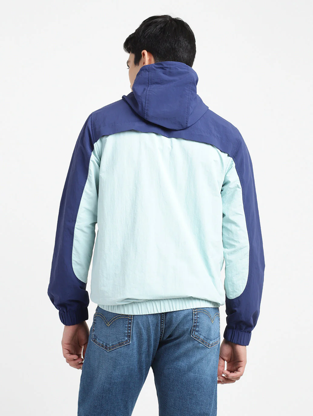 Men's Colorblock Hooded Jacket - Image 7