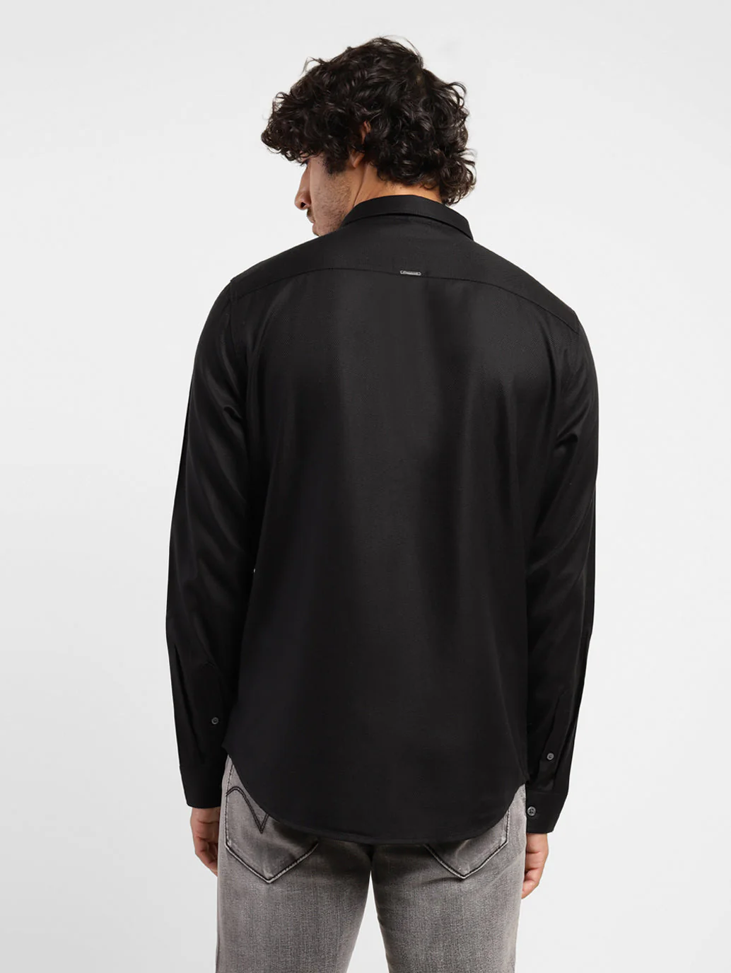 Men's Solid Spread Collar Shirt - Image 2