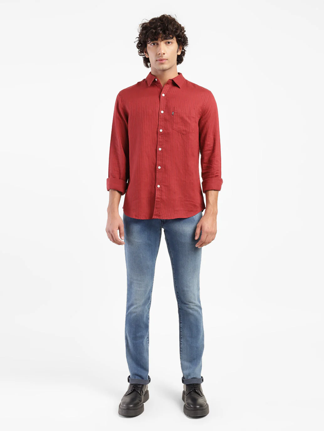 Men's Self Designed Slim Fit Shirt - Image 5