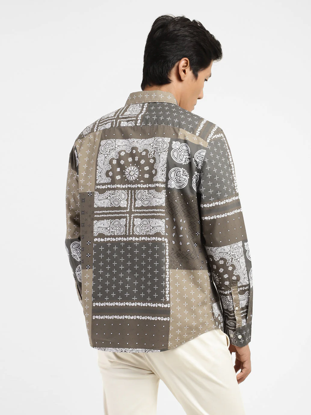Men's Ethnic Motifs Slim Fit Shirt - Image 3