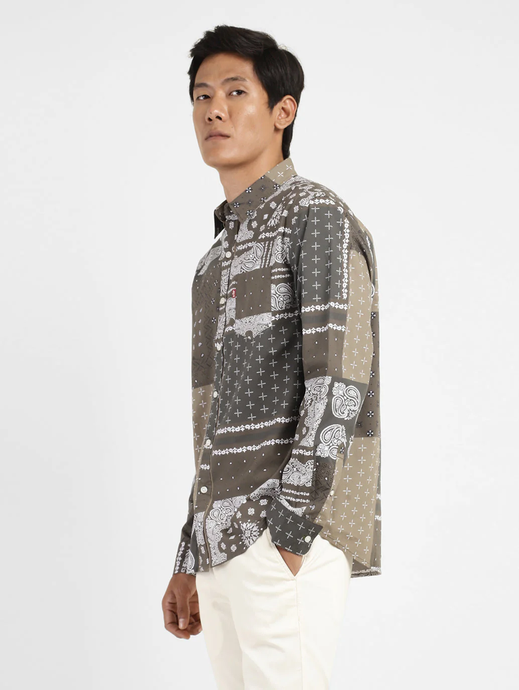 Men's Ethnic Motifs Slim Fit Shirt - Image 4