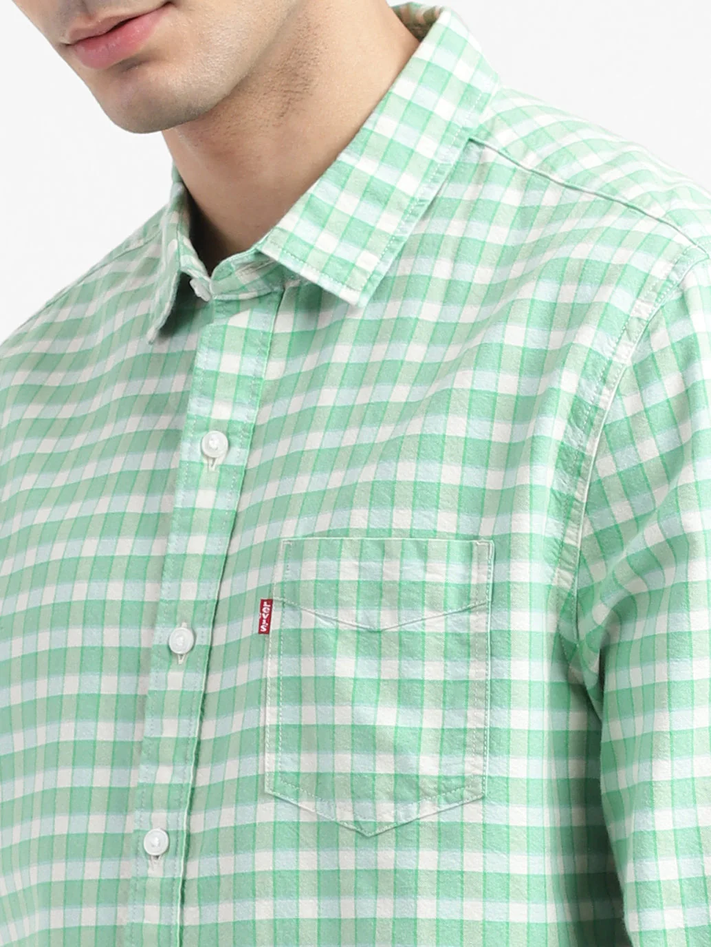 Men's Checkered Slim Fit Shirt - Image 4