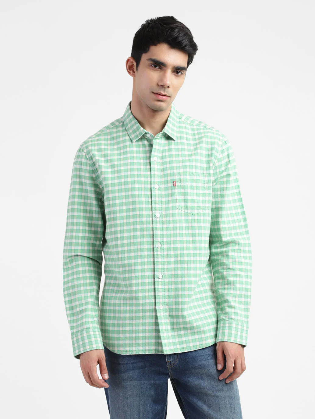 Men's Checkered Slim Fit Shirt - Image 6