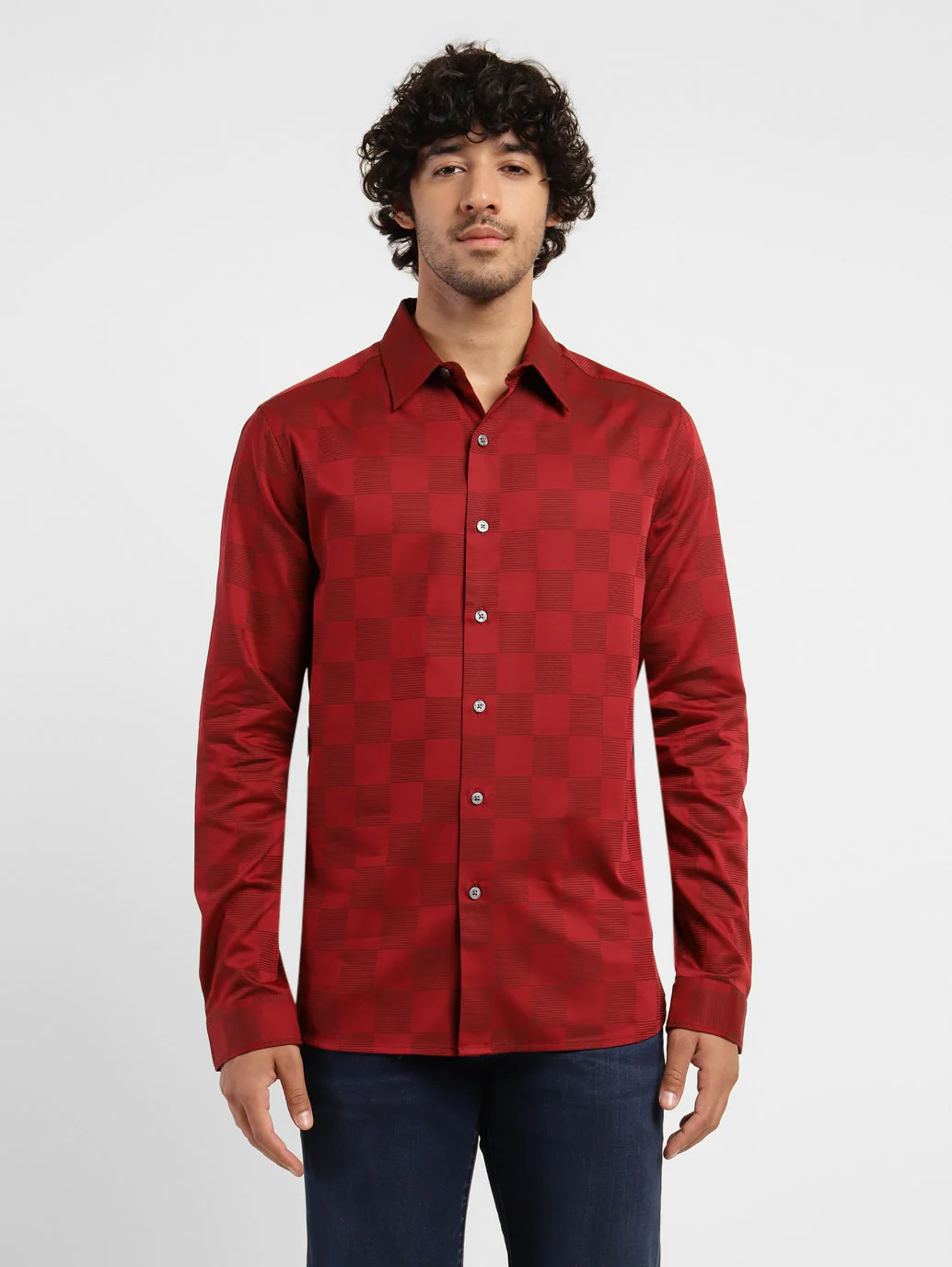 Men's Checkered Slim Fit Shirt