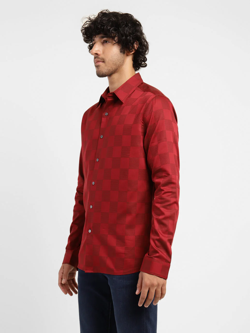 Men's Checkered Slim Fit Shirt - Image 3