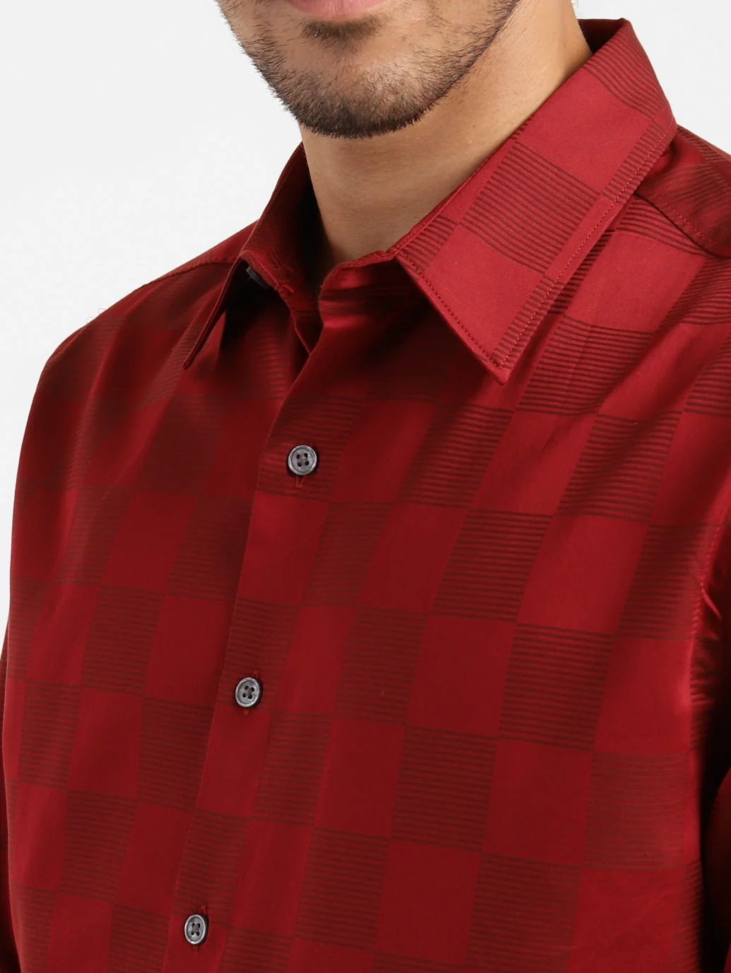 Men's Checkered Slim Fit Shirt - Image 4