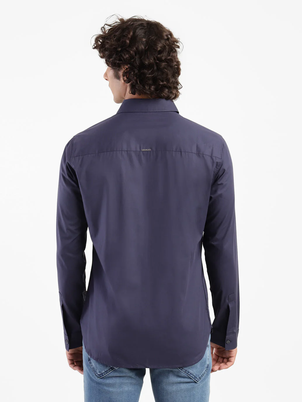 Men's Solid Spread Slim Fit Shirt - Image 4