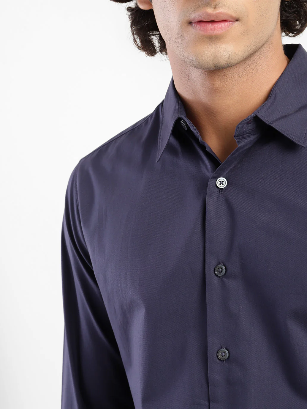Men's Solid Spread Slim Fit Shirt - Image 6