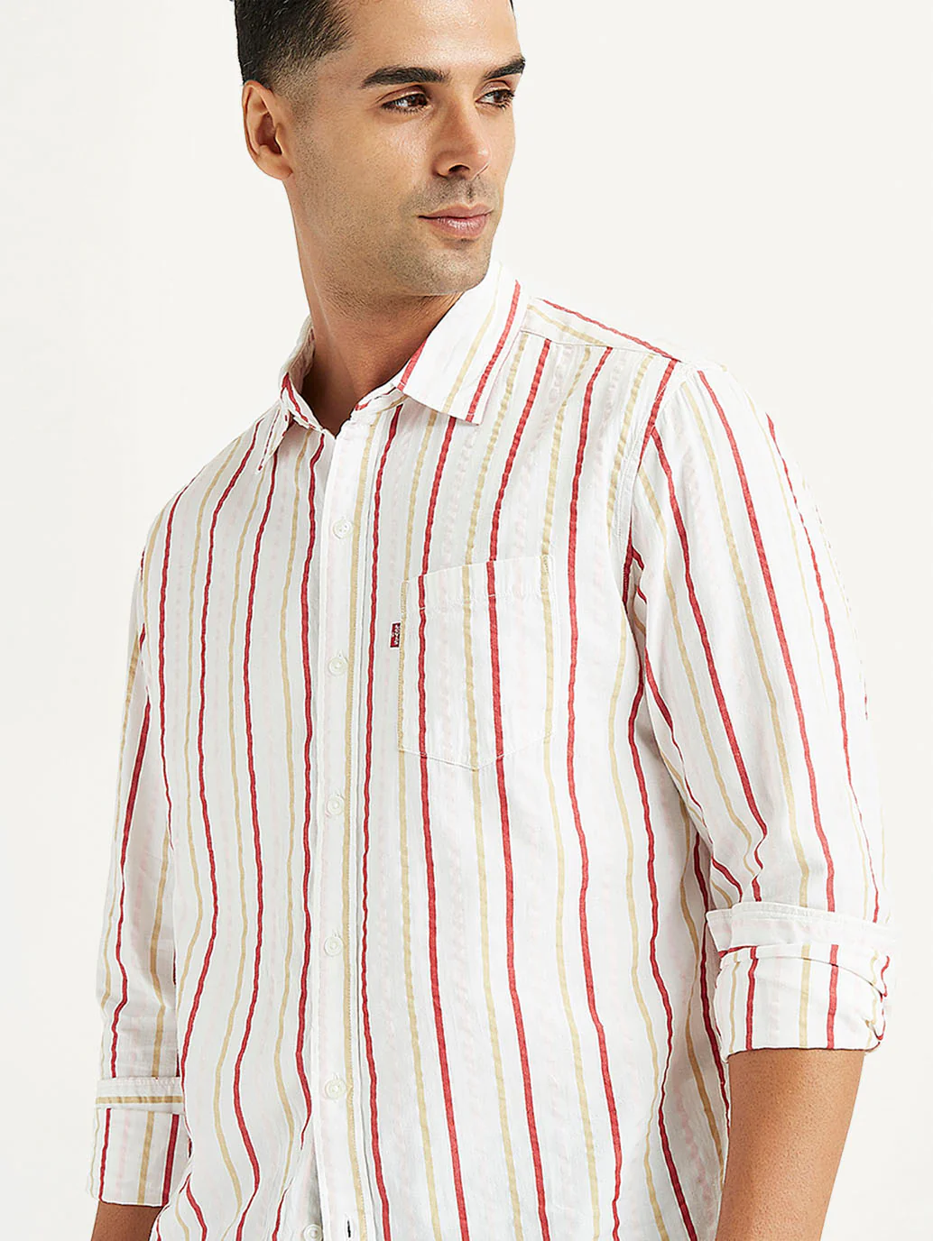 Men's Striped Slim Fit Shirt - Image 3