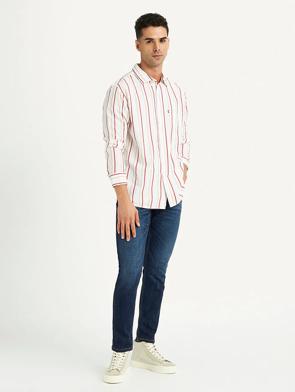 Men's Striped Slim Fit Shirt - Image 5